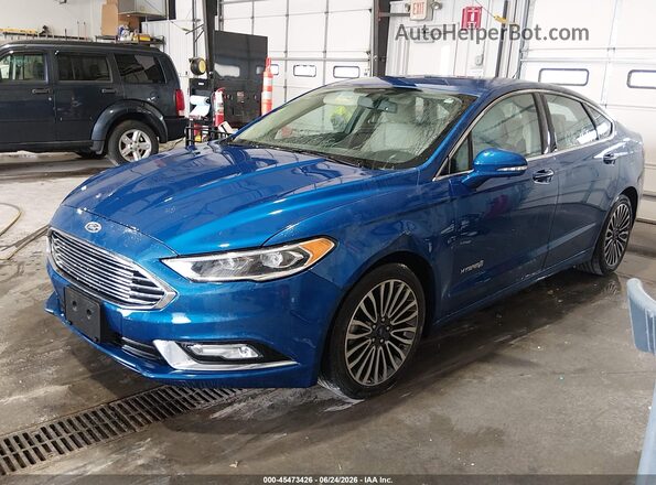 3FA6P0RUXHR383992 2017 FORD FUSION HYBRID Blue Vista tres cuartos delantera izquierda