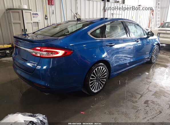 3FA6P0RUXHR383992 2017 FORD FUSION HYBRID Blue Trasero derecho