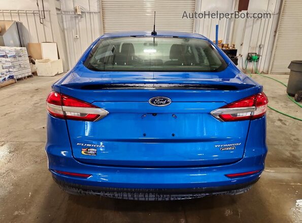 3FA6P0SU7LR126887 2020 FORD FUSION Blue Rear view