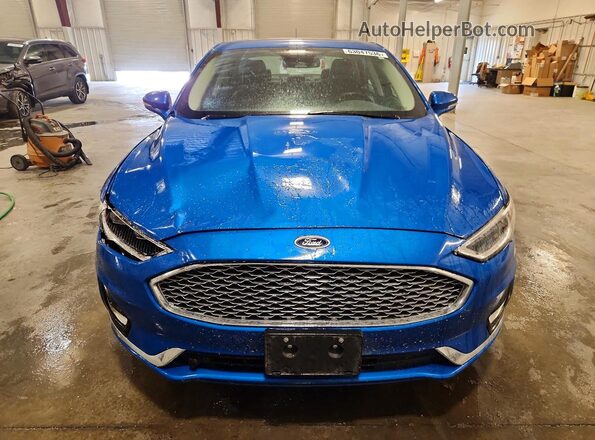 3FA6P0SU7LR126887 2020 FORD FUSION Blue Front view