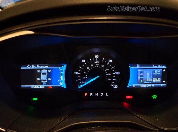 3FA6P0SU7LR126887 2020 FORD FUSION Blue Instrument cluster view