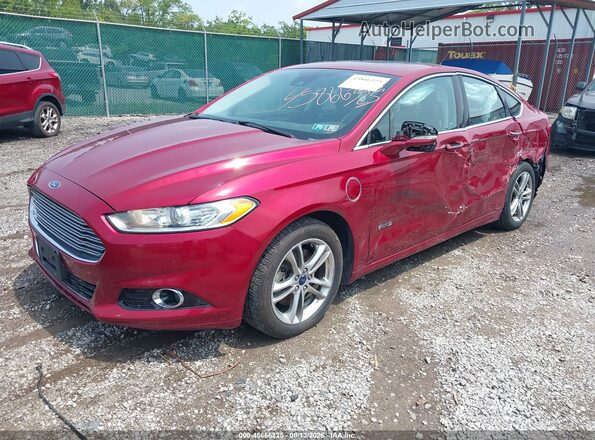 3FA6P0SU8GR256649 2016 FORD FUSION ENERGI Red Przód lewy
