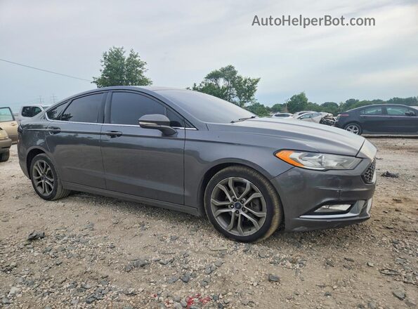 3FA6P0T91HR317092 2017 FORD FUSION Серый Передняя правая четверть