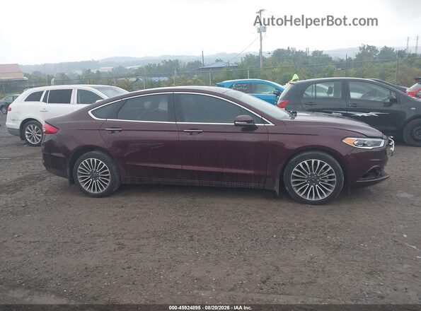 3FA6P0T91JR190589 2018 FORD FUSION Maroon Vista interior trasera