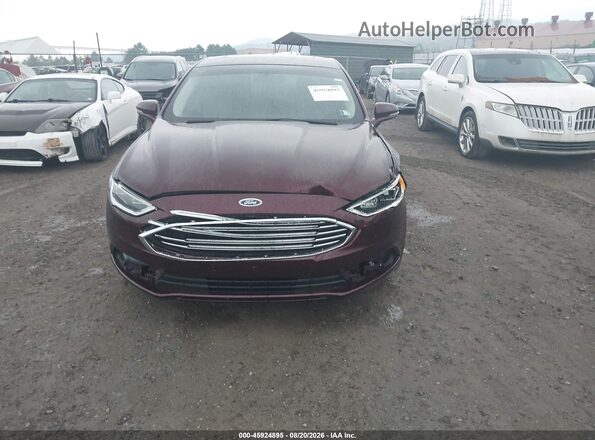 3FA6P0T91JR190589 2018 FORD FUSION Maroon Vista del cuadro de instrumentos