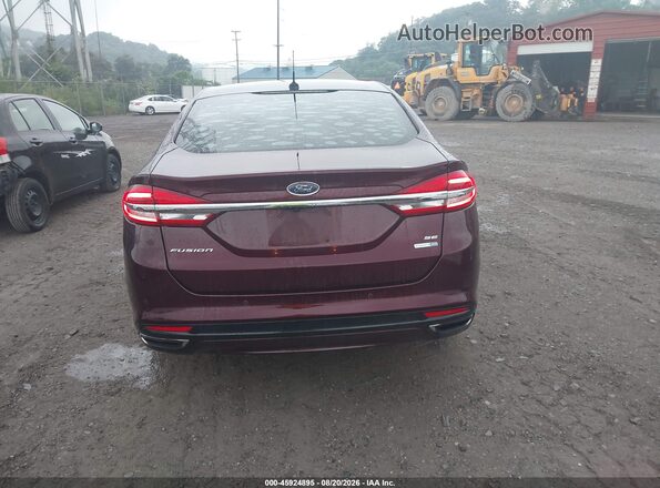 3FA6P0T91JR190589 2018 FORD FUSION Maroon 