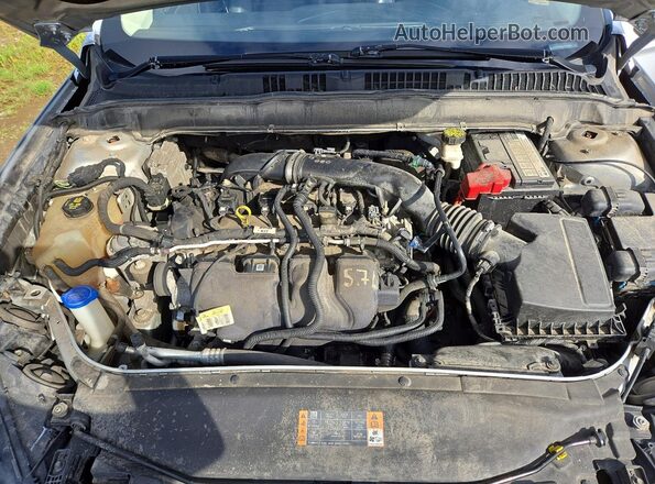 3FA6P0T93JR263963 2018 FORD FUSION Gray Вид підкапотного простору