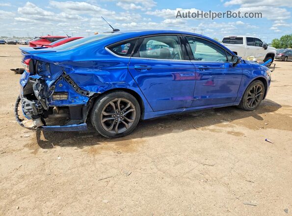 3FA6P0T94JR220278 2018 FORD FUSION Blue Rear right