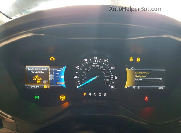 3FA6P0T94LR248939 2020 FORD FUSION Black ხელსაწყოთა პანელის ხედი
