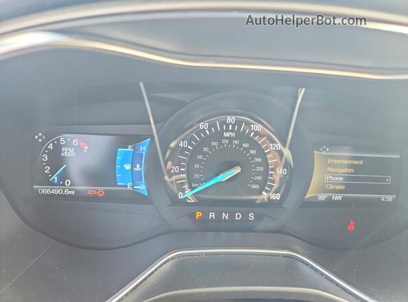 3FA6P0T97GR107773 2016 FORD FUSION Silver Вид щитка приладів