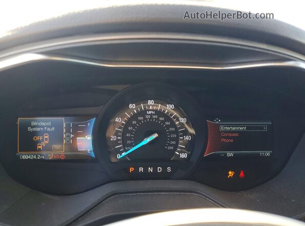 3FA6P0T97LR202294 2020 FORD FUSION Black ხელსაწყოთა პანელის ხედი
