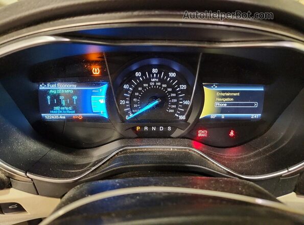 3FA6P0T98HR174254 2017 FORD FUSION White Instrument cluster view