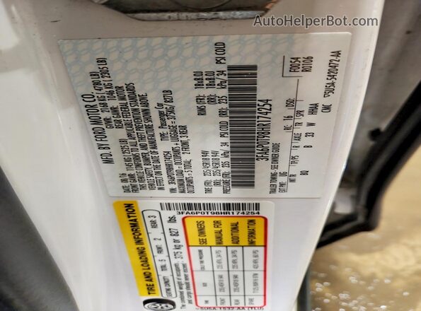 3FA6P0T98HR174254 2017 FORD FUSION White Engine compartment view