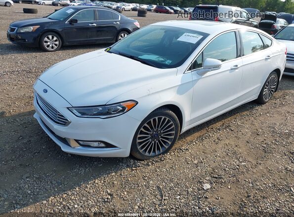 3FA6P0T98HR280879 2017 FORD FUSION White წინა მარცხენა ხედი სამი მეოთხედიდან