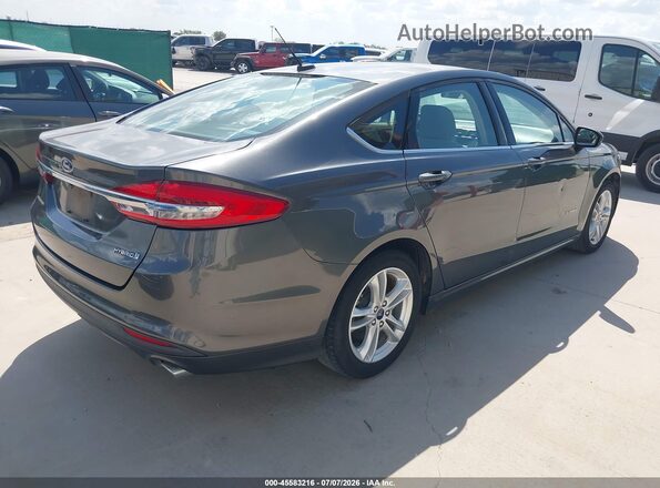 3FA6P0UU0JR100884 2018 FORD FUSION HYBRID Серый Задняя правая четверть
