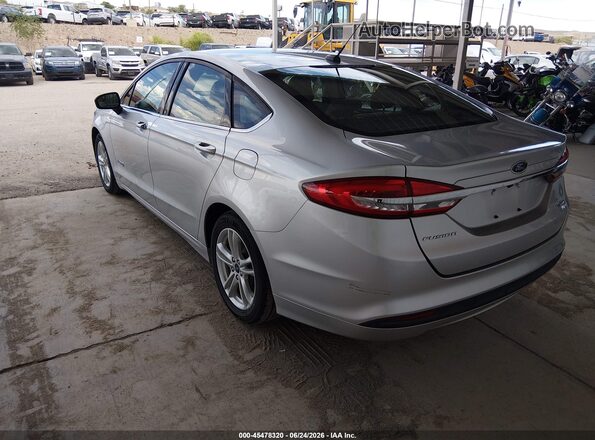 3FA6P0UU0JR212746 2018 FORD FUSION HYBRID Silver Rear left