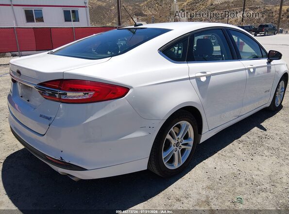 3FA6P0UU0JR254608 2018 FORD FUSION HYBRID White Հետևի աջ