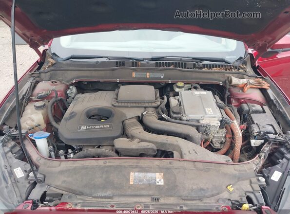 3FA6P0UU1GR317787 2016 FORD FUSION HYBRID Красный Вид сзади