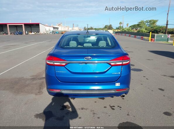 3FA6P0UU1JR101266 2018 FORD FUSION HYBRID Blue 