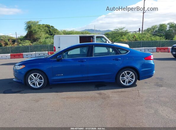 3FA6P0UU1JR101266 2018 FORD FUSION HYBRID Blue Vista interior de 360 grados
