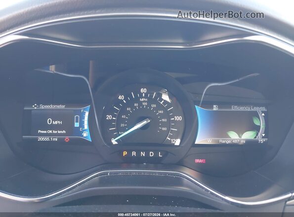 3FA6P0UU1JR101266 2018 FORD FUSION HYBRID Blue Vista de los asientos traseros