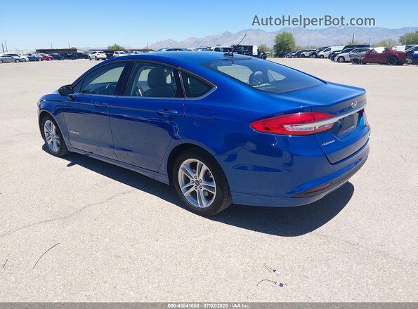 3FA6P0UU1JR122070 2018 FORD FUSION HYBRID Синий Задняя левая четверть