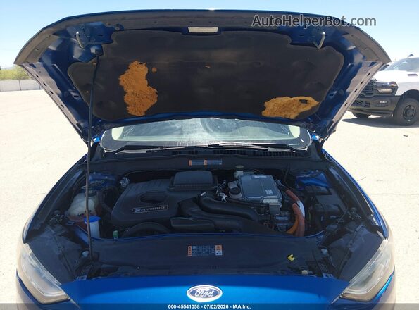 3FA6P0UU1JR122070 2018 FORD FUSION HYBRID Синий Вид сзади