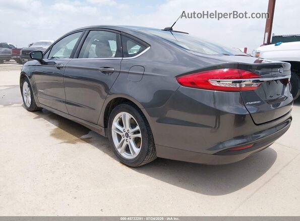 3FA6P0UU1JR209449 2018 FORD FUSION HYBRID Gray Задня ліва чверть
