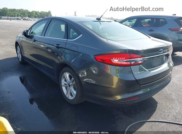 3FA6P0UU1JR235713 2018 FORD FUSION HYBRID Gray Trasero izquierdo