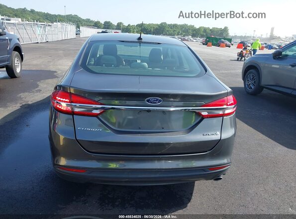 3FA6P0UU1JR235713 2018 FORD FUSION HYBRID Gray 