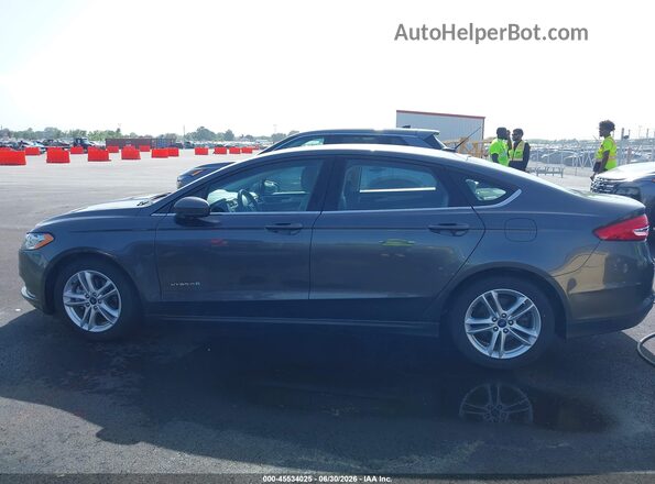 3FA6P0UU1JR235713 2018 FORD FUSION HYBRID Gray 