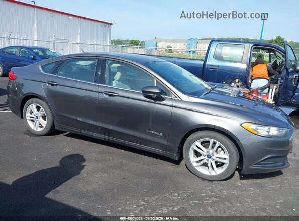 3FA6P0UU1JR235713 2018 FORD FUSION HYBRID Gray 