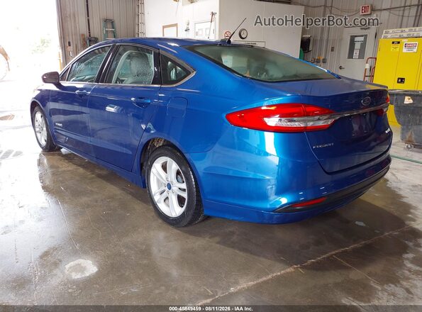 3FA6P0UU1JR235839 2018 FORD FUSION HYBRID Blue Հետևի ձախ