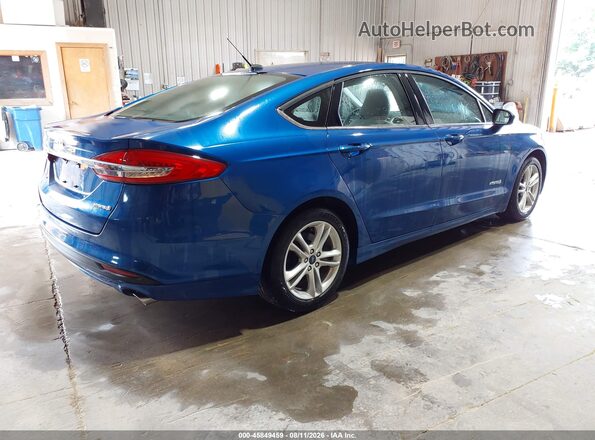 3FA6P0UU1JR235839 2018 FORD FUSION HYBRID Blue Հետևի աջ