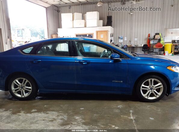 3FA6P0UU1JR235839 2018 FORD FUSION HYBRID Blue 