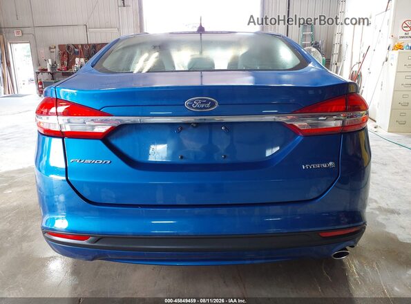 3FA6P0UU1JR235839 2018 FORD FUSION HYBRID Blue 
