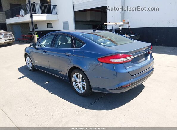 3FA6P0UU1JR278934 2018 FORD FUSION HYBRID Blue Задня ліва чверть
