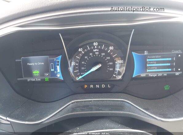3FA6P0UU2JR100689 2018 FORD FUSION HYBRID Серебряный Вид задних сидений