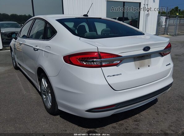 3FA6P0UU2JR254545 2018 FORD FUSION HYBRID White Tył lewy