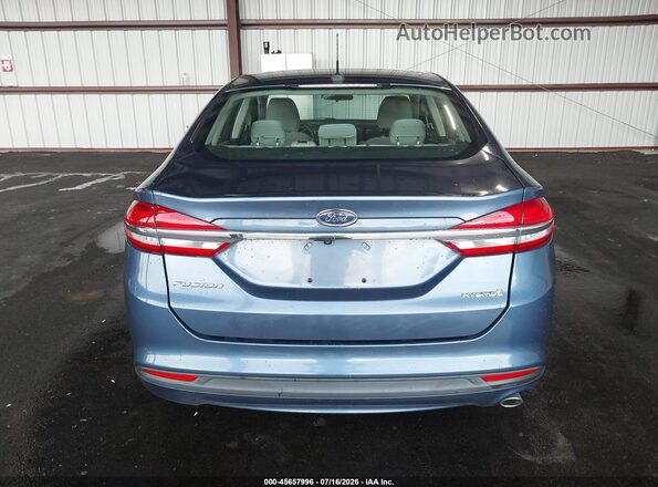 3FA6P0UU2JR273662 2018 FORD FUSION HYBRID Blue 