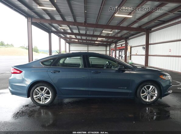 3FA6P0UU2JR273662 2018 FORD FUSION HYBRID Blue 