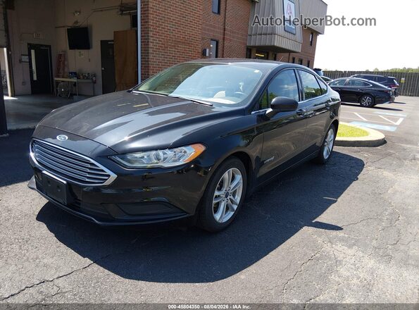 3FA6P0UU2JR273726 2018 FORD FUSION HYBRID Black Przód lewy