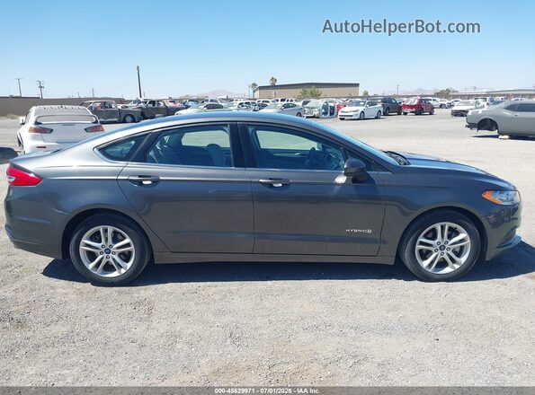 3FA6P0UU2JR278764 2018 FORD FUSION HYBRID Gray Սալոնի 360 աստիճան տեսք