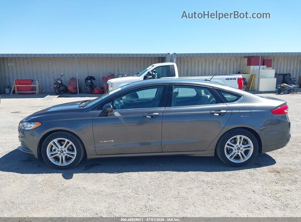 3FA6P0UU2JR278764 2018 FORD FUSION HYBRID Gray 