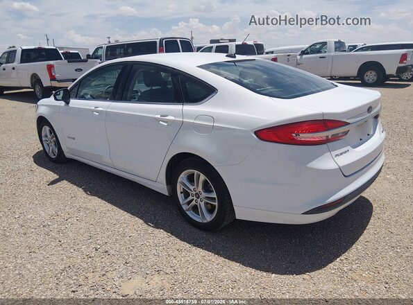 3FA6P0UU2JR278991 2018 FORD FUSION HYBRID White Задня ліва чверть