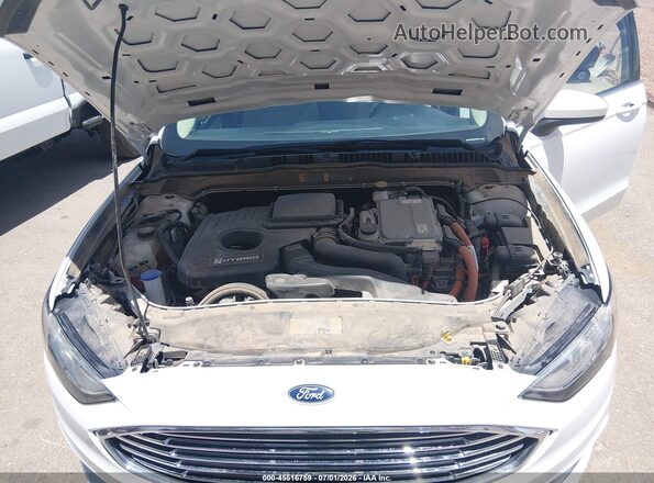 3FA6P0UU2JR278991 2018 FORD FUSION HYBRID White Вид ззаду