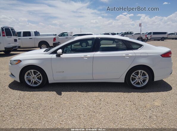 3FA6P0UU2JR278991 2018 FORD FUSION HYBRID White Панорамний вид салону 360°