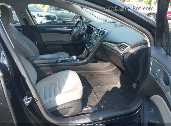 3FA6P0UU3JR100409 2018 FORD FUSION HYBRID Black წინა სალონის ხედი