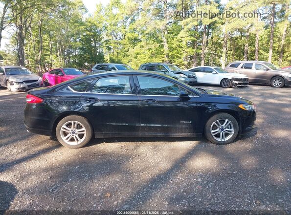 3FA6P0UU3JR100409 2018 FORD FUSION HYBRID Black უკანა სალონის ხედი