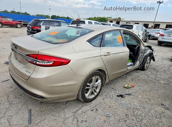 3FA6P0UU3JR122815 2018 FORD FUSION Gold Rear right